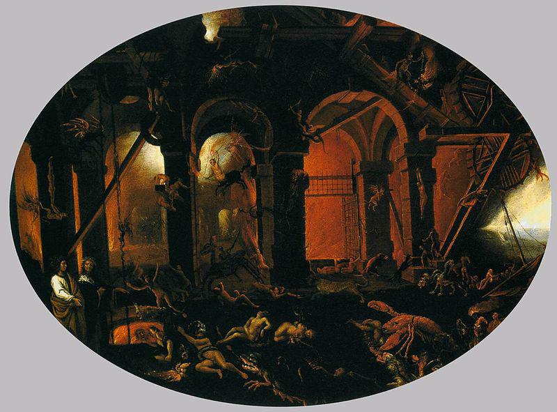 Filippo Napoletano Dante and Virgil in the Underworld France oil painting art